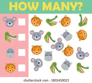 for children's books. Counting. Game for Preschool Children. Educational a mathematical game. Educational game for children.