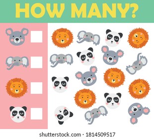 for children's books. Counting. Game for Preschool Children. Educational a mathematical game. Educational game for children.