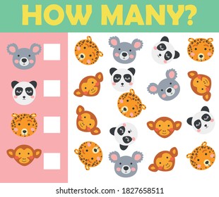 for children's books. Counting. Game for Preschool Children. Educational a mathematical game. Educational game for children.