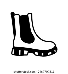 Children's Boots Isolated Icon, Vector Illustration