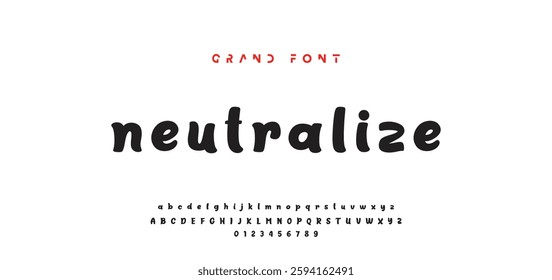 Children's bright cartoon font. ABC letters and numbers are painted creatively. Bright shiny alphabet. Cut out of paper. For birthday cards, banners, and posters. Vector