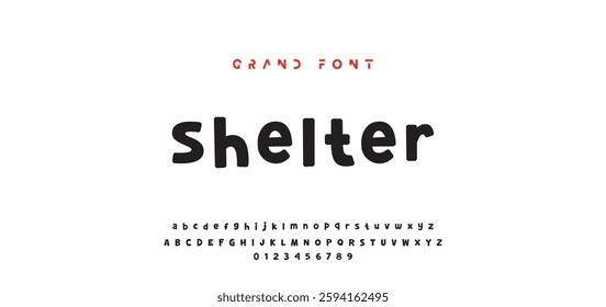 Children's bright cartoon font. ABC letters and numbers are painted creatively. Bright shiny alphabet. Cut out of paper. For birthday cards, banners, and posters. Vector