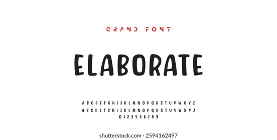 Children's bright cartoon font. ABC letters and numbers are painted creatively. Bright shiny alphabet. Cut out of paper. For birthday cards, banners, and posters. Vector