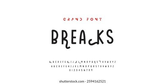 Children's bright cartoon font. ABC letters and numbers are painted creatively. Bright shiny alphabet. Cut out of paper. For birthday cards, banners, and posters. Vector