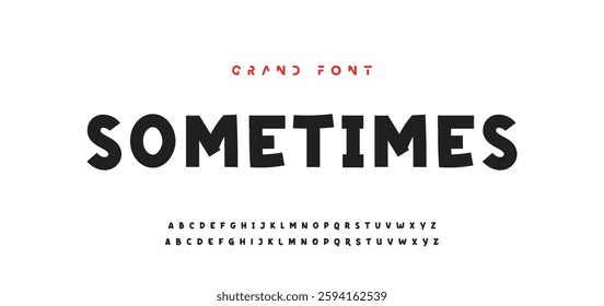 Children's bright cartoon font. ABC letters and numbers are painted creatively. Bright shiny alphabet. Cut out of paper. For birthday cards, banners, and posters. Vector