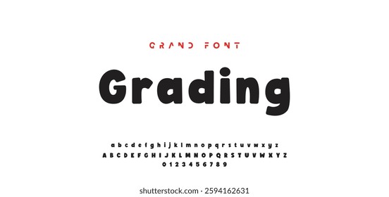 Children's bright cartoon font. ABC letters and numbers are painted creatively. Bright shiny alphabet. Cut out of paper. For birthday cards, banners, and posters. Vector