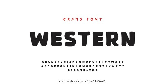 Children's bright cartoon font. ABC letters and numbers are painted creatively. Bright shiny alphabet. Cut out of paper. For birthday cards, banners, and posters. Vector
