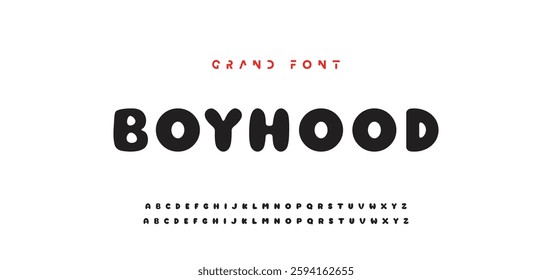 Children's bright cartoon font. ABC letters and numbers are painted creatively. Bright shiny alphabet. Cut out of paper. For birthday cards, banners, and posters. Vector
