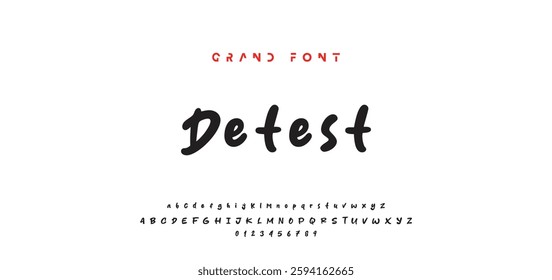 Children's bright cartoon font. ABC letters and numbers are painted creatively. Bright shiny alphabet. Cut out of paper. For birthday cards, banners, and posters. Vector