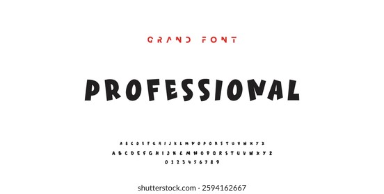 Children's bright cartoon font. ABC letters and numbers are painted creatively. Bright shiny alphabet. Cut out of paper. For birthday cards, banners, and posters. Vector