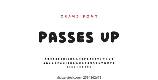 Children's bright cartoon font. ABC letters and numbers are painted creatively. Bright shiny alphabet. Cut out of paper. For birthday cards, banners, and posters. Vector