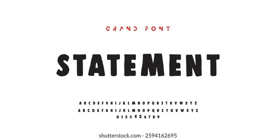 Children's bright cartoon font. ABC letters and numbers are painted creatively. Bright shiny alphabet. Cut out of paper. For birthday cards, banners, and posters. Vector