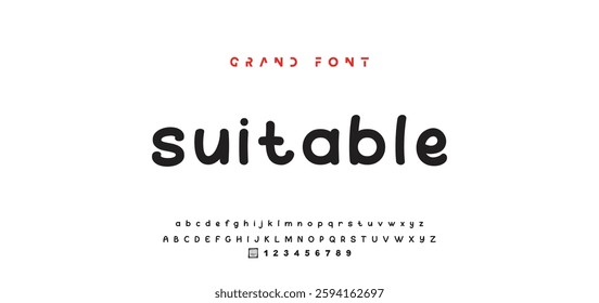 Children's bright cartoon font. ABC letters and numbers are painted creatively. Bright shiny alphabet. Cut out of paper. For birthday cards, banners, and posters. Vector