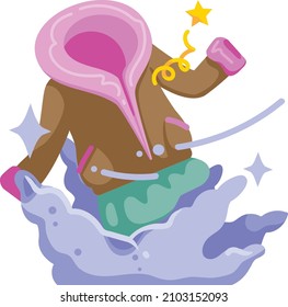 Children's brown hooded jacket isolated from the white background