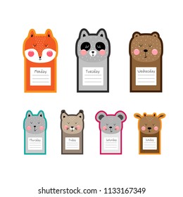 Children's business planner in Scandinavian style