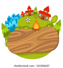 children's Camp. Vector illustration.