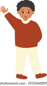 Children's Cartoon Character Illustration. Celebration of World Children's Day. Isolated Vector.