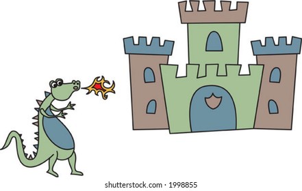 children's castle and dragon. see my matching castle for girls.