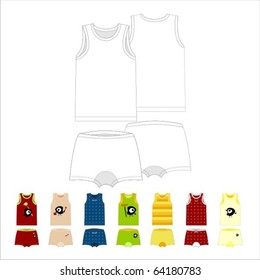 Children's clothes set: underpants and vest