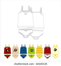 Children's clothes set: undershorts and vest