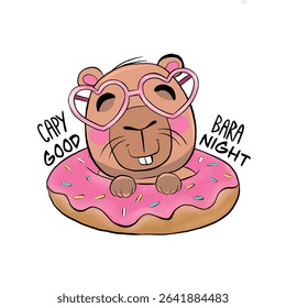 children's clothing graphic design, print pattern design, pajama print design. capybara, fashion and more.