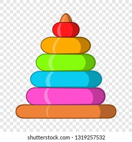 Childrens colorful pyramid icon in cartoon style on a background for any web design 