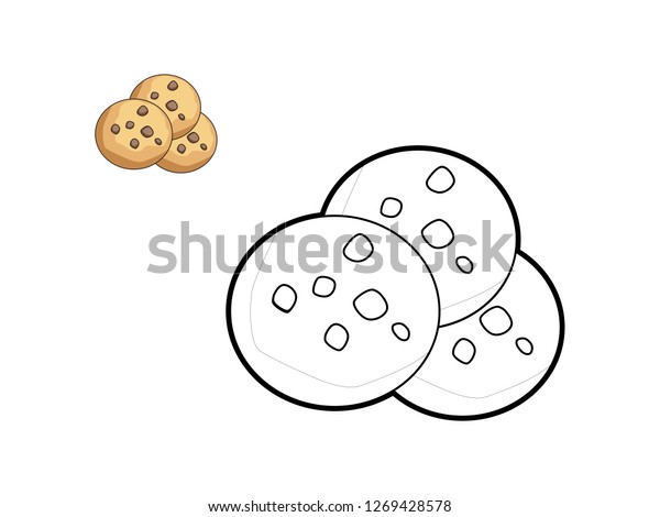 Childrens Coloring Book Cartoon Vector Cake Stock Vector (Royalty Free ...