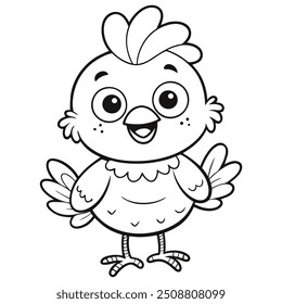 children's coloring book with chicken