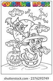 Children's coloring book for Halloween