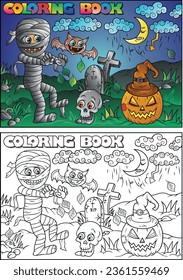 Children's coloring book Halloween