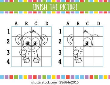 Children's Coloring Book Pages Completion for Handwriting Practice