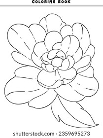 childrens coloring book peges peony antistress for adults