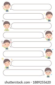 Children's comment balloon set (boy)