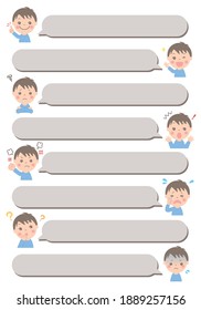 Children's comment balloon set (boy)