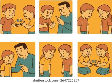 Children's Conflict Resolution: A Cartoon Sequence
