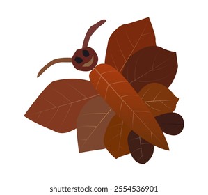 Children's creativity in forming butterflies from dry leaves, ideal for protecting the environment and suitable for spring