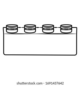 Children's cubes. Vector drawing icon