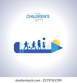 Children's Day creative design for banner poster 3D Illustration