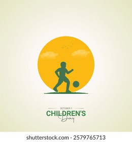 Children's Day creative design for banner poster 3D Illustration