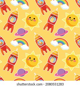 Children's day and cute seamless vector