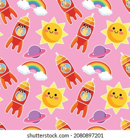 Children's day and cute seamless vector