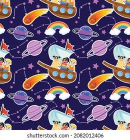 Vector sin costuras lindo del día de los niños