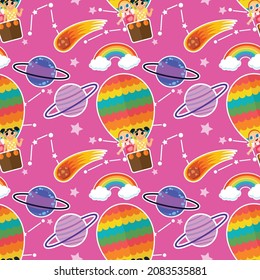 Children's day cute seamless vector
