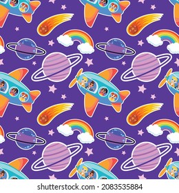 Children's day cute seamless vector