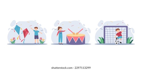 Children's Day Flat Bundle Design