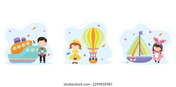 Children's Day Flat Bundle Illustration