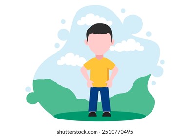 Ilustración plana del diseño del día de los niños