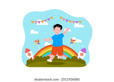 Children's Day Flat Design Illustration