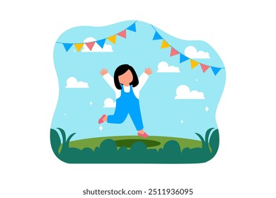 Children's Day Flat Design Illustration