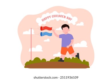 Illustration für flaches Design zum Kindertag